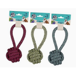 Dog Tug Toy with Ball 16 x 6cm, assorted